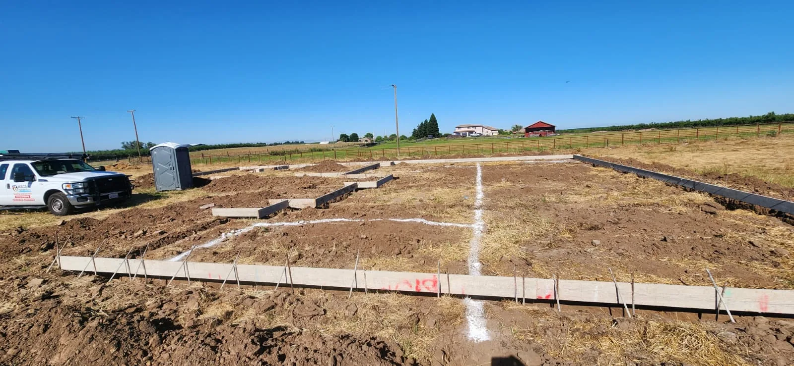 Underground plumbing pipe installation below foundation slab