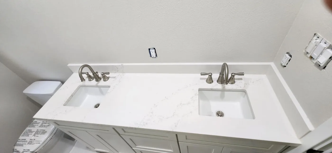 Bathroom sink plumbing installation