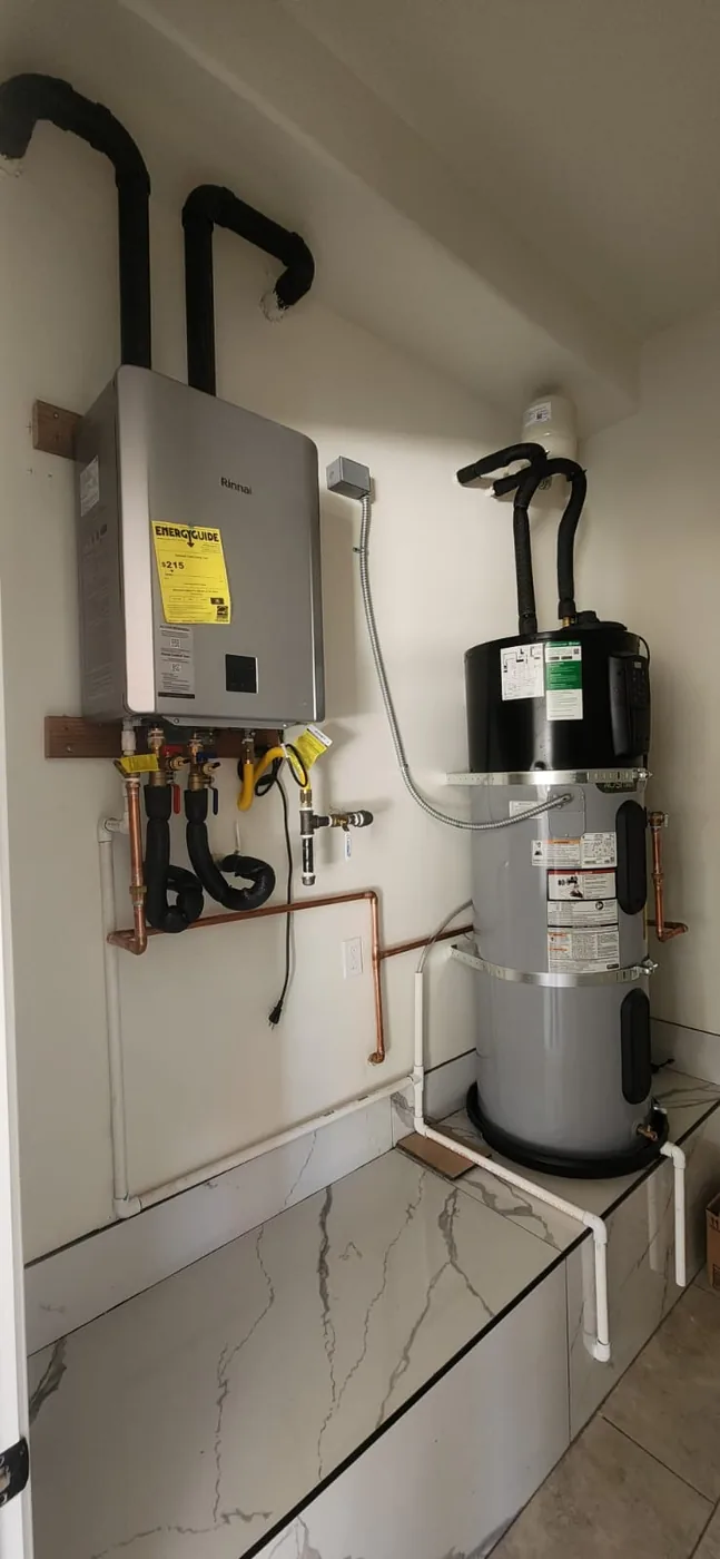 Water heater and tankless plumbing work